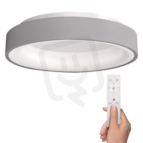 LED stropní světlo kulaté Treviso 48W 2880lm stmívatelné dálkové ovládání šedá