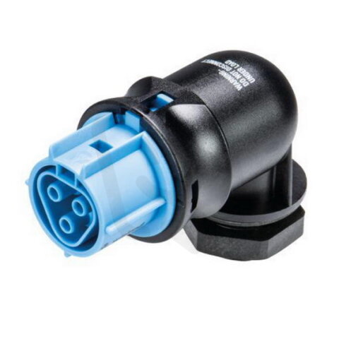 zásuvka vestavná gesis RST, 3-pól, šroubové svorky, M20, úhlová 90°, modrá