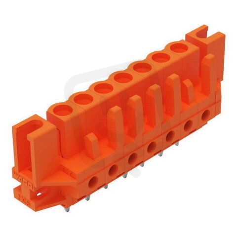 Pružinová svorkovnice THT rovná 5,08 mm oranžová 7pól. WAGO 232-167/047-000
