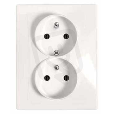 Schneider AYA2800523 Zásuvka 2x2P+PE, 230V/16A, dvojnásobná, cream