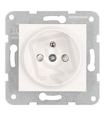 Zásuvka ČSN bezpečnostní clonka, bezšroubové svorky, bílá SCHRACK EV101251--