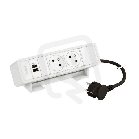 ONDESK 2X2PT USB CC 15W BÍLÁ