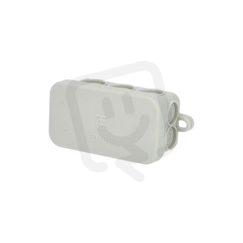 Krabice rozbočovací FD 10 S plastová s naklap. víčkem 6x2,5mm2 4x1,5mm2  IP55