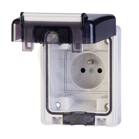 Vestavná zásuvka 230V/16A 70x87mm krytí IP66 SCAME 570.6411