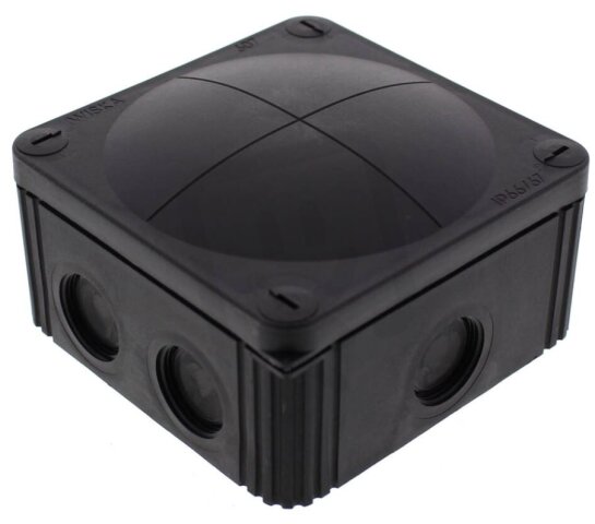 Krabice rozvodná COMBI 607 PP BK RAL9005 IP66/67 7xM25 memb. prázdná 10060648