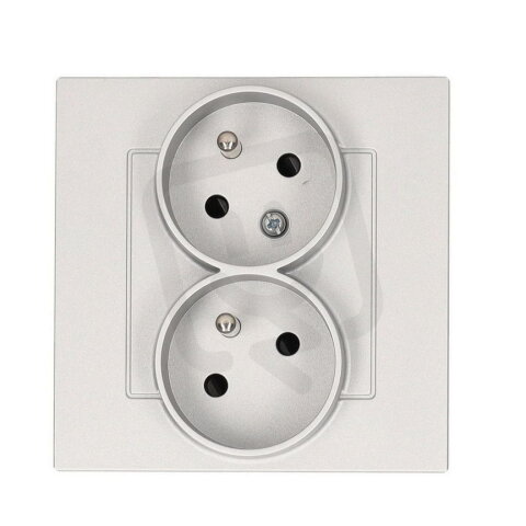 Zásuvka silová 2 násobná typ E (přístroj