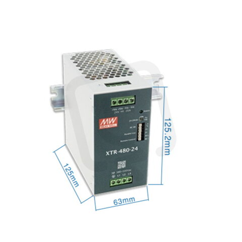 Zdroj na DIN 480W 36V 13300mA MEAN WELL XTR-480-36LA