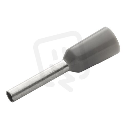 Kabelová dutinka lisovací, jednoduchá, izolovaná - šedá, 4 mm2, 12 mm - DI 4/12
