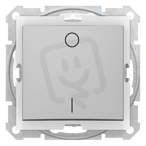 Sedna Spínač dvojpólový IP44, řazení 2, Aluminium SCHNEIDER SDN0200360