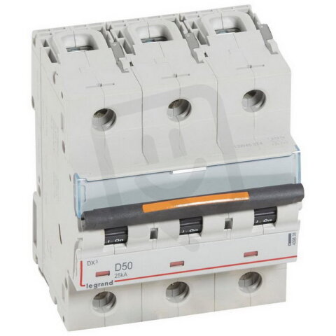DX3 JISTIČ, 3 PÓLOVÝ, CHAR. D,50A 25KA LEGRAND 409838