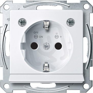 Merten Zásuvka 250V/16A SCHUKO s LED modulem Systém M Active