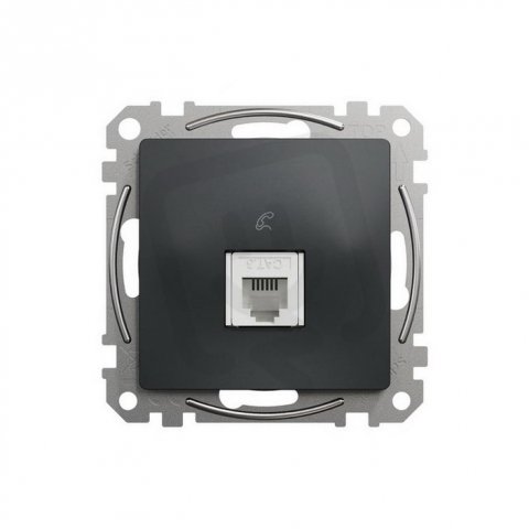 Sedna D/E Telefonní zásuvka 1xRJ11, Antracit SCHNEIDER SDD114491