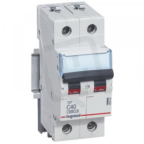 TX3 JISTIČ, 2 PÓLOVÝ, CHAR. C, 40A 6000A LEGRAND 403532