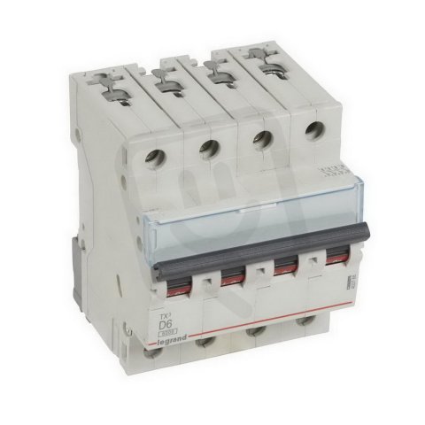 TX3 JISTIČ, 4 PÓLOVÝ, CHAR. D, 6A 6000A LEGRAND 403768