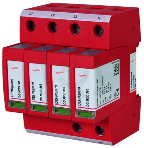 Svodič přepětí DEHNguard M 4-pólový pro TN-S systémy 952409