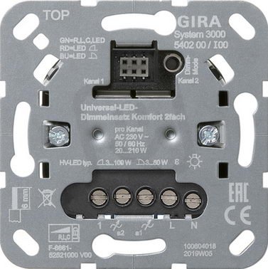 S3000 univ.LED vlož.stm. Komfort 2f vložka GIRA 540200