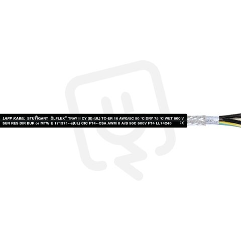 Ovládací kabel ÖLFLEX TRAY II CY 4G4 12/4C LAPP 2212040