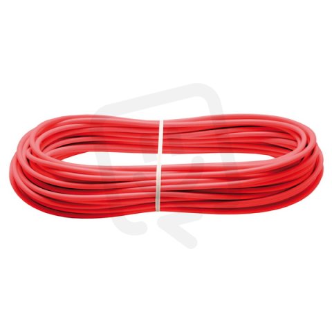 Ocelové lanko F05, průměr 5 mm, ČERVENÝ PVC potah, balení 35 m PIZZATO VFF05-035