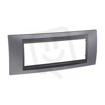 Unica Top Krycí rámeček šestimodulový, Metal grey/Grafit SCHNEIDER MGU66.106.297