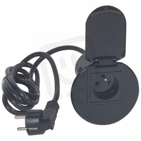GROMMET 2P+T+KABEL 2MODULOVÝ ČERNÁ LEGRAND 054051