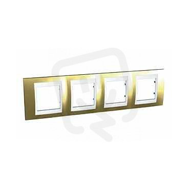 Schneider MGU66.008.804 Krycí rámeček Plus čtyřnásobný,Oro/polar
