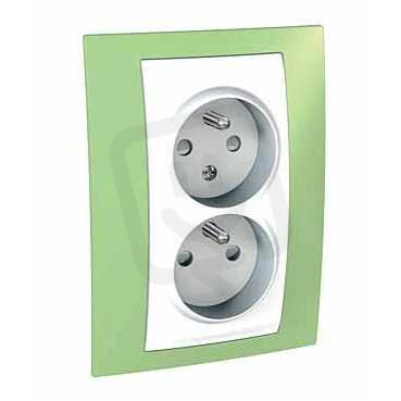 Schneider MGU63.065.863 Zásuvka dvojnásobná 16A/230V 2x2P+PE, Manzana/polar
