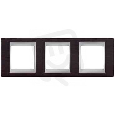 Unica Top Krycí rámeček trojnásobný, Wenge/Aluminium SCHNEIDER MGU66.006.0M3