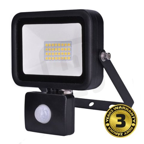 LED reflektor PRO se senzorem, 30W, 2760lm, 5000K, IP44 SOLIGHT WM-30WS-L