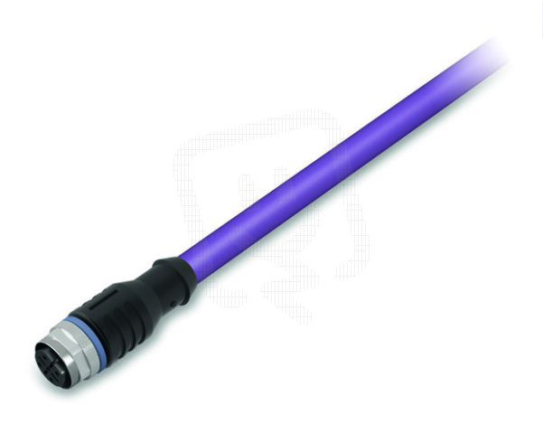 Kabel PROFIBUS Zásuvka M12B  přímá 5pól. Fialová WAGO 756-1101/060-020