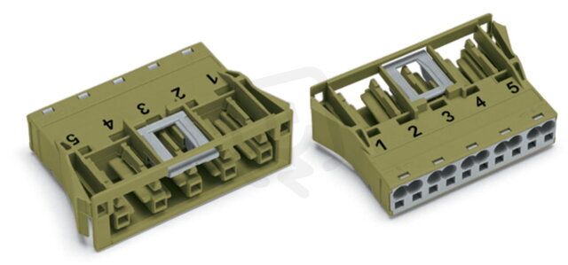 Zásuvka Snap-In 5pól. Kód. B světle zelená WAGO 770-765