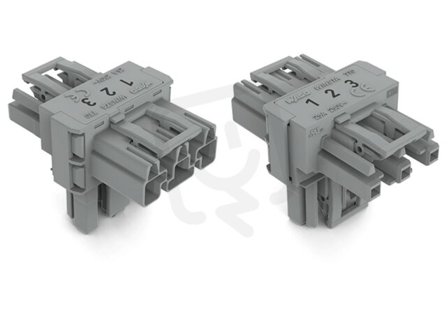 T-rozdělovač 3pól. Kód. B šedá WAGO 770-970