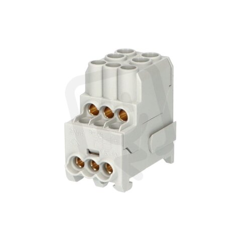 Blok pro rozdělení fází UVB 100 L 1pól. 101A 1000V šedý na DIN HORA ETEC 1003164