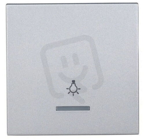 Kryt spínačů a ovladačů s průhledem, symbol světlo, stříbrný SCHRACK EV122009--