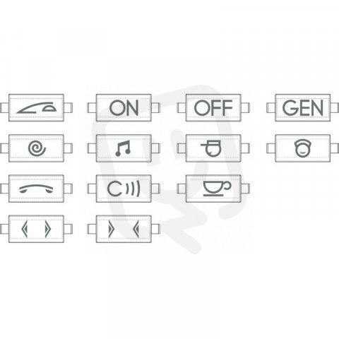 BTICINO LIVINGLIGHT SADA SYMBOLŮ BÍLÁ N4916KIT