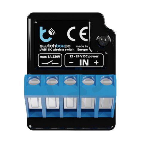 Spínač 12 - 24V BleBox SWITCHBOX DC ALUMIA BB0016