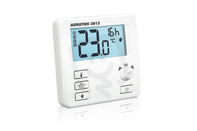Auraton AU3013 termostat s nastavitelným nočním poklesem, podsvícený, 16A