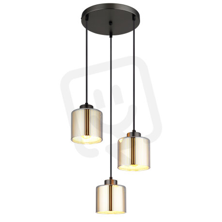Závěsné svítidlo FELICIA černý chrom 3x60W E27 IP20 GLOBO 16056-3HR