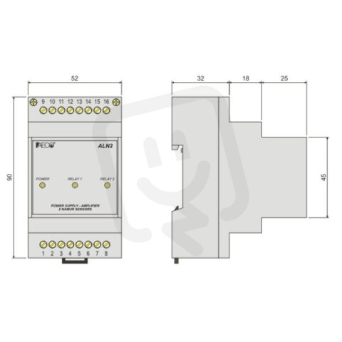 Zesilovač AECO ALN2 24 VAC/DC