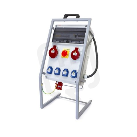 Zásuvková skříň FAMATEL vf625204 IP54 jištěná s chráničem 63/4/003-A na stojanu