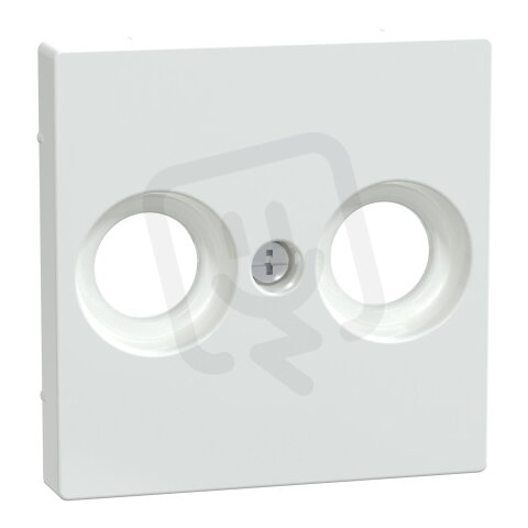 Centrální deska, Merten System M, anténa, 2 otvory, active white, lesklý plast