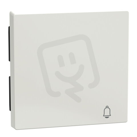 Klapka, Merten System M, se symbolem Zvonek, polar white, lesklý plast