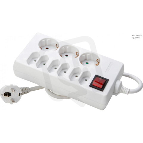 129802002 3+6-way multiple socket outlet