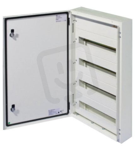 Kovová skříň T-BOX, nástěnná, 72 modulů - 4 řady, IP 65, 750x450x125 mm