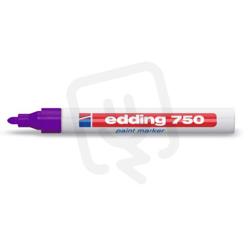 Permanentní pero, lakový popisovač s kulatým hrotem 2-4mm EDDING 750 fialová