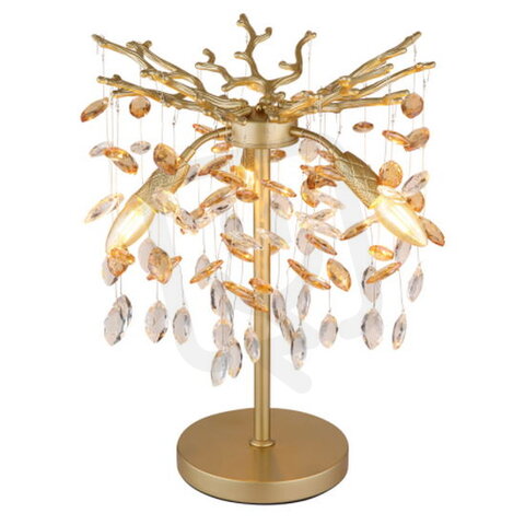 Stolní lampa QUEENA zlatá matná 3xE14, max. 40W 230V GLOBO 64138TG