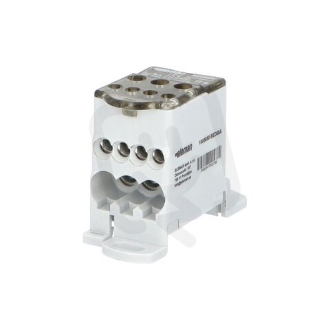 Blok pro rozdělení fází BED80A, 1P, Al/Cu, 80A, 1000V AC/DC, šedá, na DIN/panel