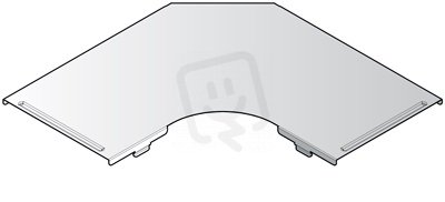 Víko horizontálního ohybu pro kabelový žlab HL KBSI35/KBSI60, 100mm, Sendzimir