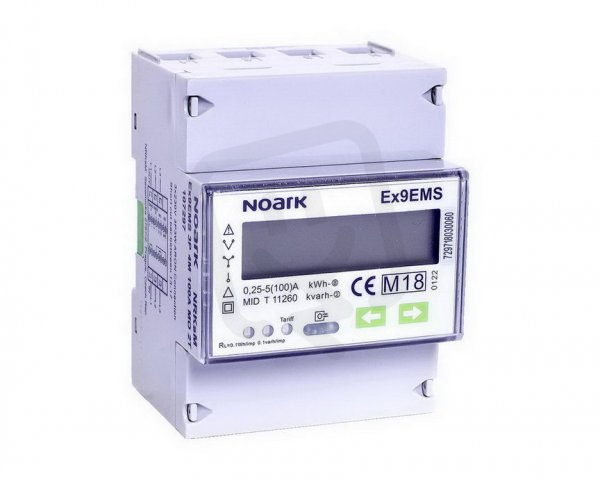 Smart Elektroměr NOARK 107295 EX9EMS 3P 4M 100 A 2-tarifní LCD displej