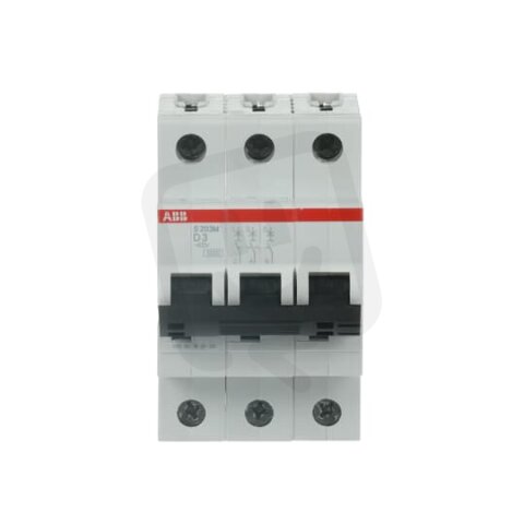 S203M-D3 3 fázový jistič 3 A char. D 10kA ABB 2CDS273001R0031