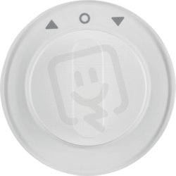 Centrální díl s otočným knoflíkem pro otočný žaluziový spínač, R.1/R.3, bílá l.